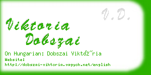 viktoria dobszai business card